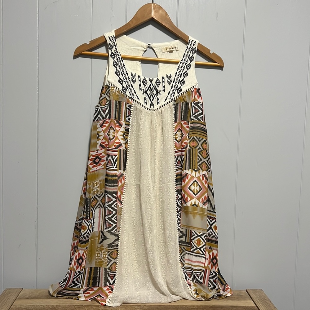 High Low Tribal Print Dress